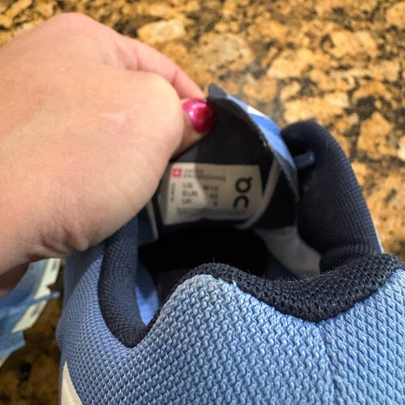 On Running women Light Blue and White Athletic Shoes - Picture 5 of 7